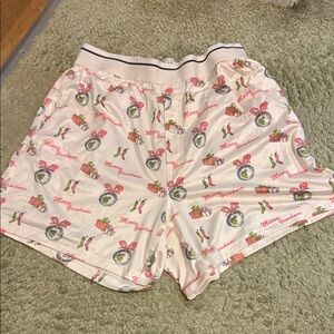 Festive White Women's Shorts